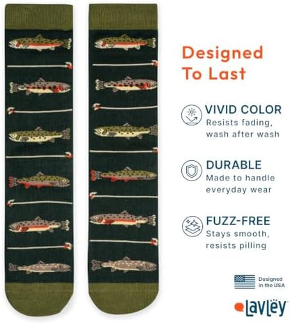 Lavley Fishing & Hunting Socks Funny Gift for Outdoor Hunters &