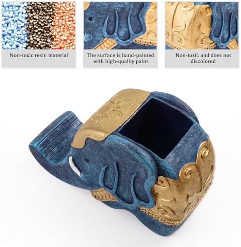 MOKANI Elephant Pencil Holder with Phone Stand, Elephant Gifts for