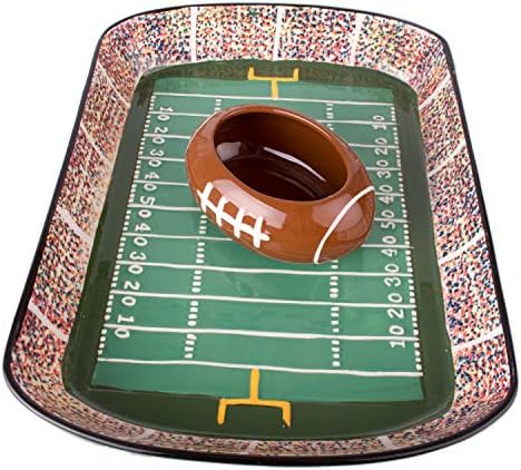 Football Stadium Chip And Dip Sports Serving Set