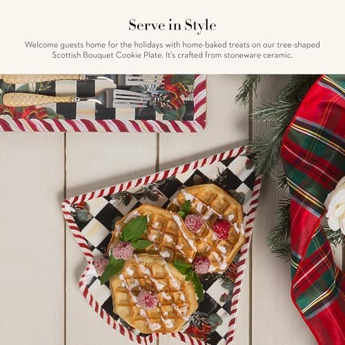 MACKENZIE-CHILDS Ceramic Cookie Plate, Christmas Candy and Cookie