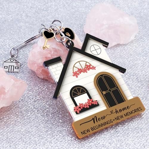 House Warming Gifts New Home Gift Ideas Acrylic House Keychain For