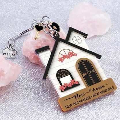 House Warming Gifts New Home Gift Ideas Acrylic House Keychain For