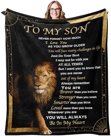 Birthday Gifts for Son Gifts from Mom Dad to My Son Adult Blanket