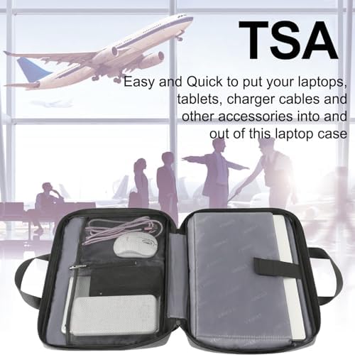 Ytonet Laptop Sleeve Case 17 17.3 Inch, Slim TSA Laptop Bag with