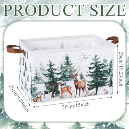 Fourluoo 6 Pack Christmas Tree Storage Basket with Handles
