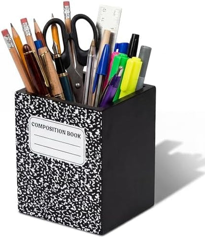 MALLMALL6 Wooden Pencil Holder - Back To School Pen Desk Organization