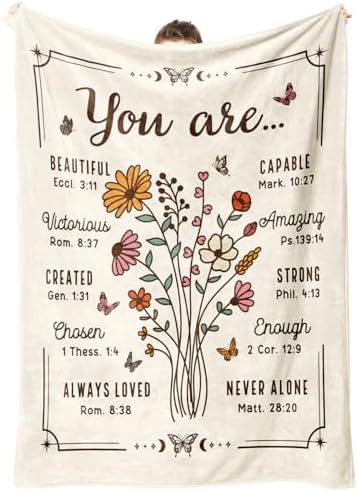 Christian Birthday Gifts for Women, Christian Blanket, 50'' x 60''