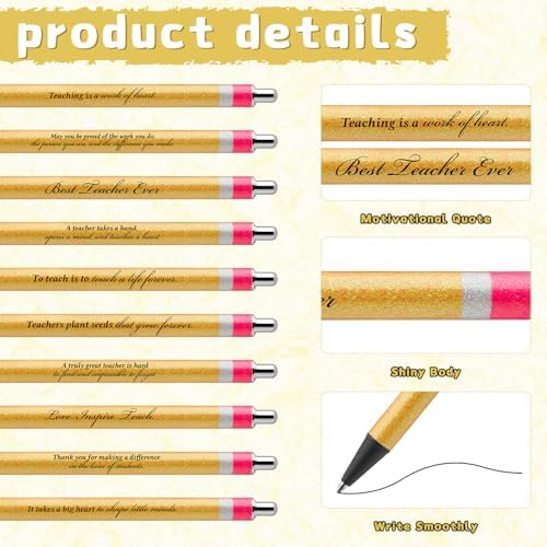 ReliThick 10 Sets Teacher Appreciation Gift, inspirational Notebooks