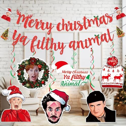 Merry Christmas Banner Home Alone Christmas Decorations