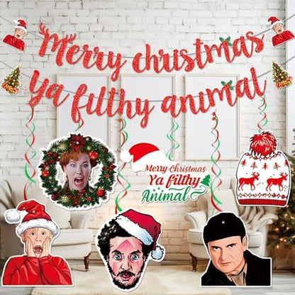 Merry Christmas Banner Home Alone Christmas Decorations