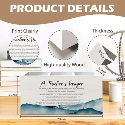DILSJ Christian Teacher Gifts Pen Pencil Holder Organizer for Desk, A