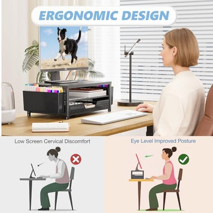 OPNICE Desk Organizers and Accessories, Computer Monitor Stand Riser