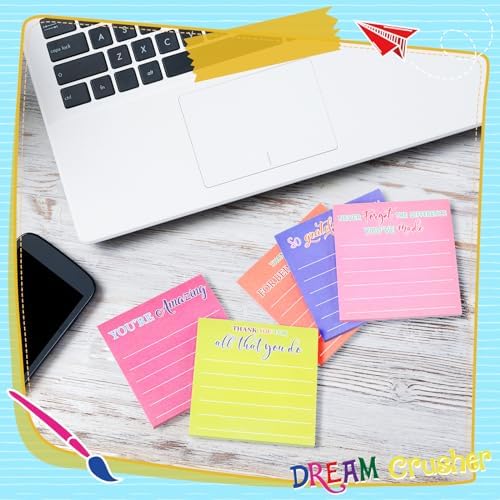 Yinder 24 Pcs Inspirational Sticky Notes Gifts, Appreciation, Dark