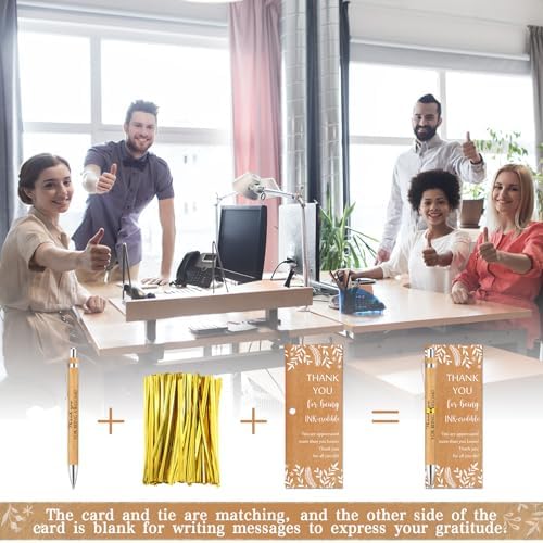 ReliThick 50 Sets Employee Appreciation Gifts Thank You Ballpoint Pen