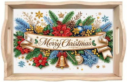 ARTopet DIY Diamond Art Painting Serving Tray Holiday Wooden