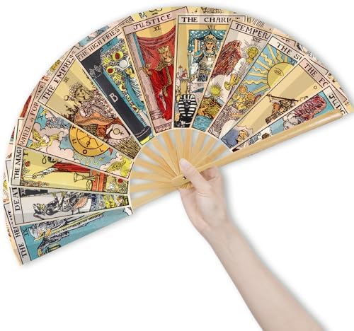 Weysat Tarot Clack Fan Large Halloween Fortune Teller Folding Fan
