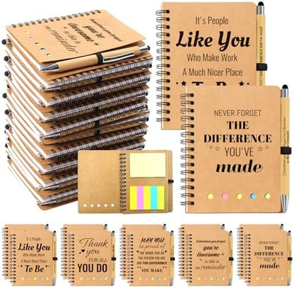 60 Pcs/30 Sets Employee Appreciation Gifts Bulk - Inspirational Spiral