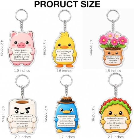 Inspirational Gifts Bulk for Women Teens Staff Positive Keychains