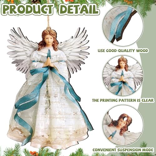 Syhood 12 Pcs Angel Christmas Ornaments Xmas Tree Decor, Vintage