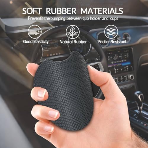 2Pcs Tie Dye Car Coasters,2.75" Neoprene Rubber Cars Cup Holder