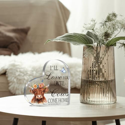 Highland Cow Wedding Anniversary Birthday Decor Gifts for Women Her