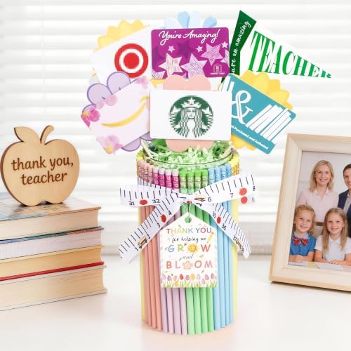 Teacher Gifts-Gift Card Holder,Macaron-Coloured Pencil-Shaped