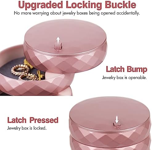 CONBOLA Travel Jewelry Case Box, Small Jewelry Organizer Earring