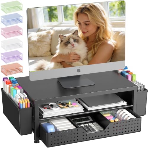 OPNICE Desk Organizers and Accessories, Computer Monitor Stand Riser