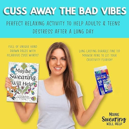Maybe Swearing Will Help Coloring Book with Markers