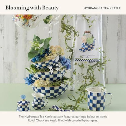 MACKENZIE-CHILDS Cotton Dish Towel, Hydrangea Tea Kettle