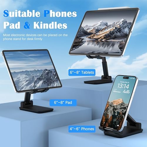 Cell Phone Stand, Adjustable Angle and Height Cell Phone Holder for