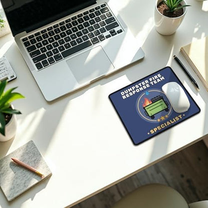 Dumpster Fire Response Team Mouse Pad,Funny Dumpster Fire Mouse Pad