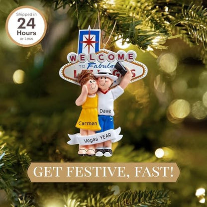 Personalized Las Vegas Ornament 2026 for Honeymooners, Vacation