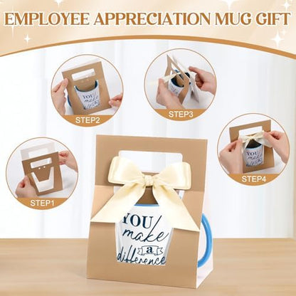 LemonRoad 6 Set Employee Appreciation Gifts 12 oz Thank You Mug and