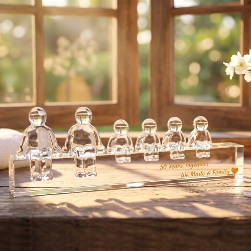 Ornalrist Crystal 50th Golden Wedding Gifts on Anniversary for Her