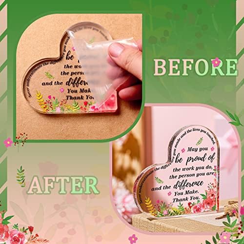Yinder Acrylic Christmas Appreciation Thank You Gifts, Heart
