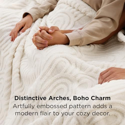 Bedsure GentleSoft Cozy Throw Blanket for Couch - Boho Halloween Fall