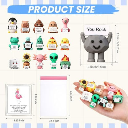 Gejoy 16 Sets Positive Mini Figurine Gifts Employee Appreciation Gifts