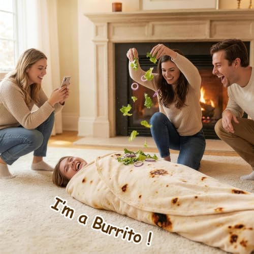 Mermaker Burrito Tortilla Taco Blanket 71 inches for Adult Kids