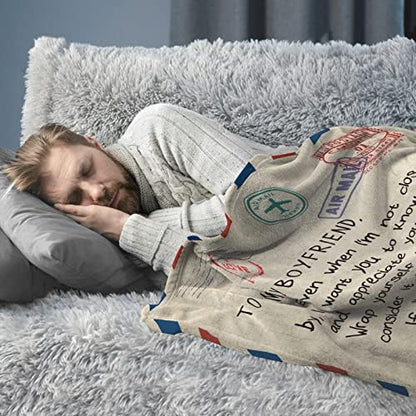Gifts for Boyfriend - Boyfriend Gift from Girlfriend Blanket 60"x50"