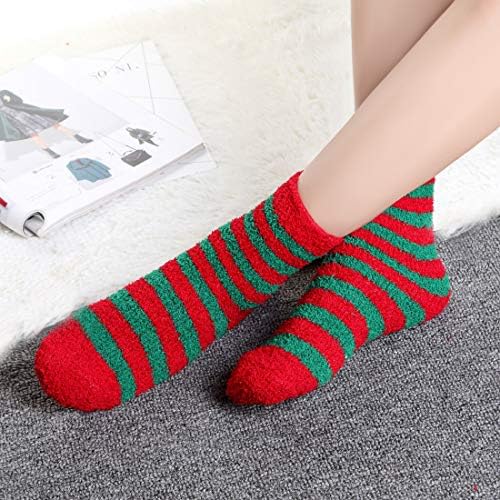 Toes Home Fuzzy Socks for Women, 6 Pairs Cozy Winter Fluffy Slipper