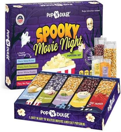 Halloween Gifts Popcorn Spooky Movie Night Gift Basket Gourmet Kernels