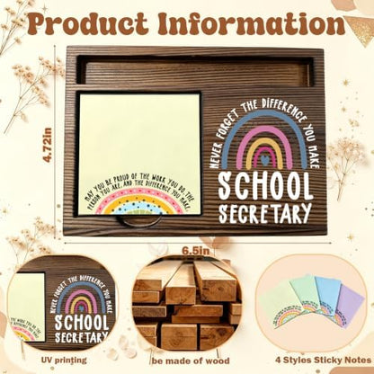 School Secretary Gifts, Sticky Note Holder for Desk, Thank You Gift