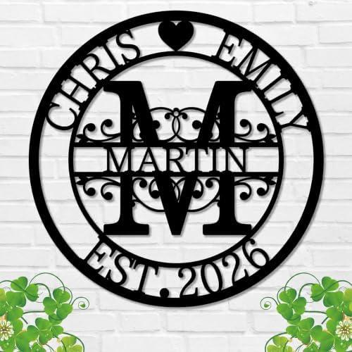 Custom Metal Signs | Personalized Monogram Name Sign | Wedding Gifts
