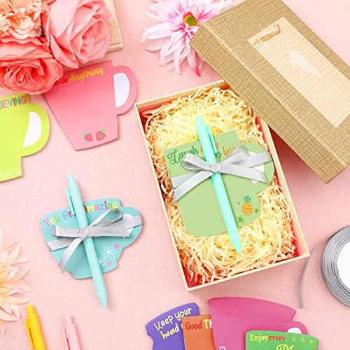 Sinmoe 24 Pcs Coffee Cup Sticky Notes, Lovely Color, Inspirational