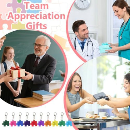 40 Sets Team Appreciation Gifts for Employees, Puzzle Piece Keychain