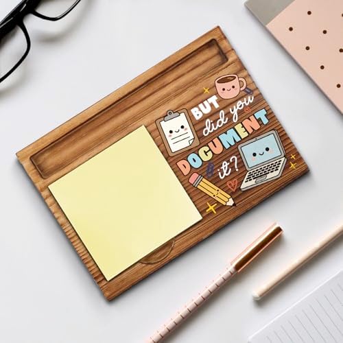 Funny Wooden Sticky Note Holder - But Did You Document It Funny Office