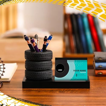 Sherr Tire Shape Stationery Set Car Salesman Gift Tire Stack Pen