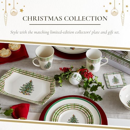 Spode Christmas Tree Collector Serving Tray - Checkered