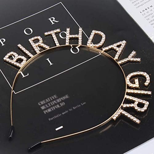 AOPRIE Birthday Girl Headband Happy Birthday Tiara for Women Girls